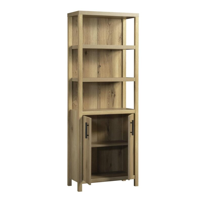Erie Collection by Sauder Library Bookcase W/ Doors, Timber Oak Finish - Image 11