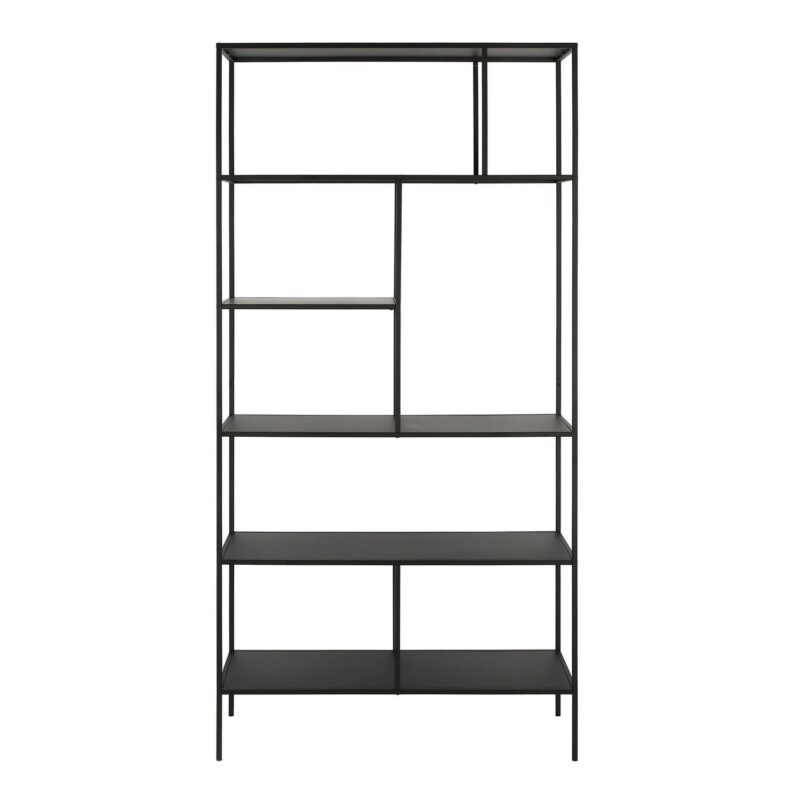 Evelyn&Zoe Winthrop 72  Tall Rectangular Bookcase, Blackened Bronze - Image 3