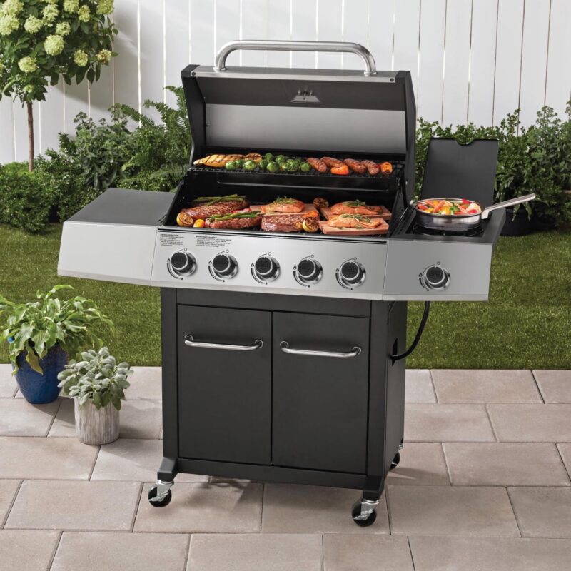 Expert Grill 5 Burner Propane Gas Grill with Side Burner - Image 3