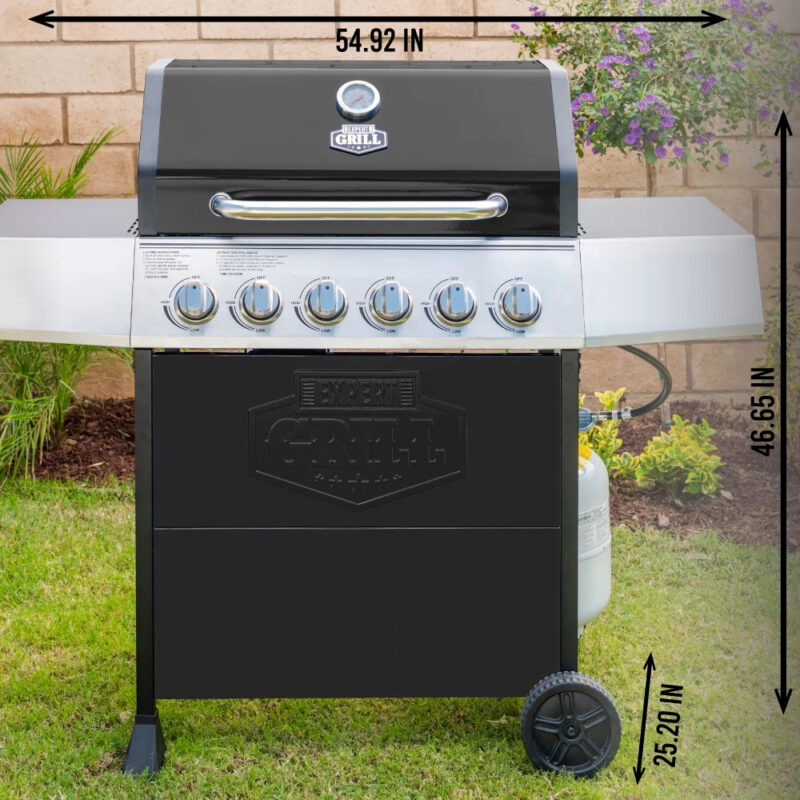 Expert Grill 6 Burner Propane Gas Grill in Black - Image 3