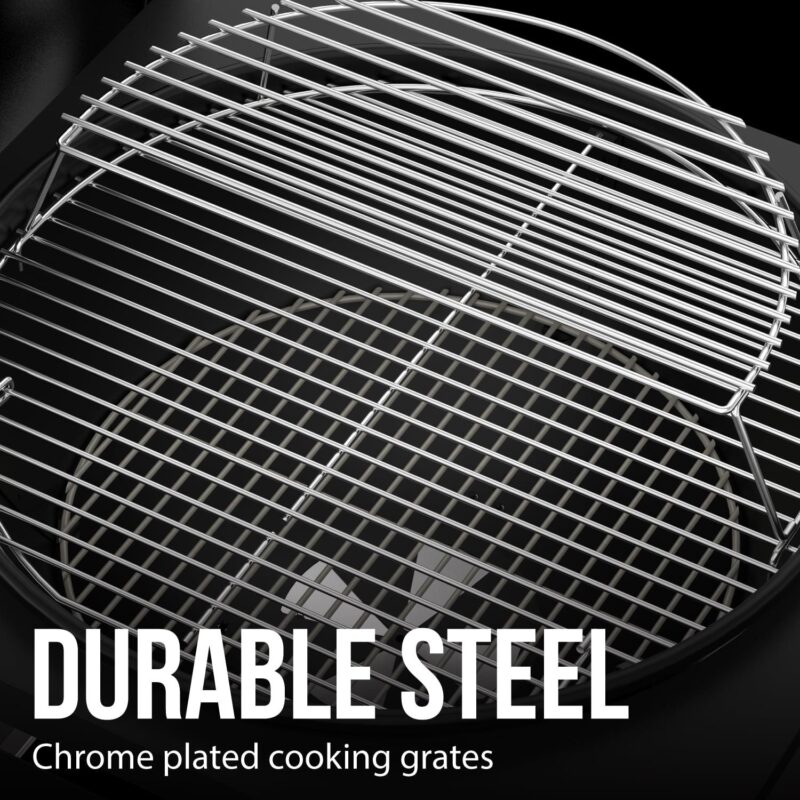 Expert Grill Kettle Cart with Pizza Accessories and Warming Rack - Image 9