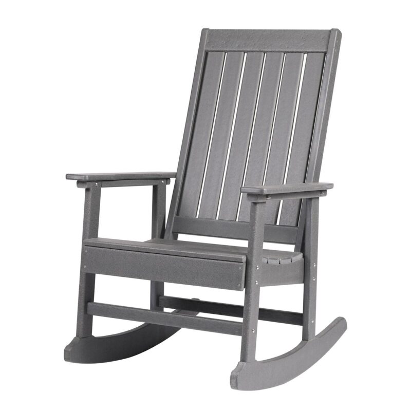Ez-Care Tek-Wood Adirondack Rocker - Slate Grey - Image 4
