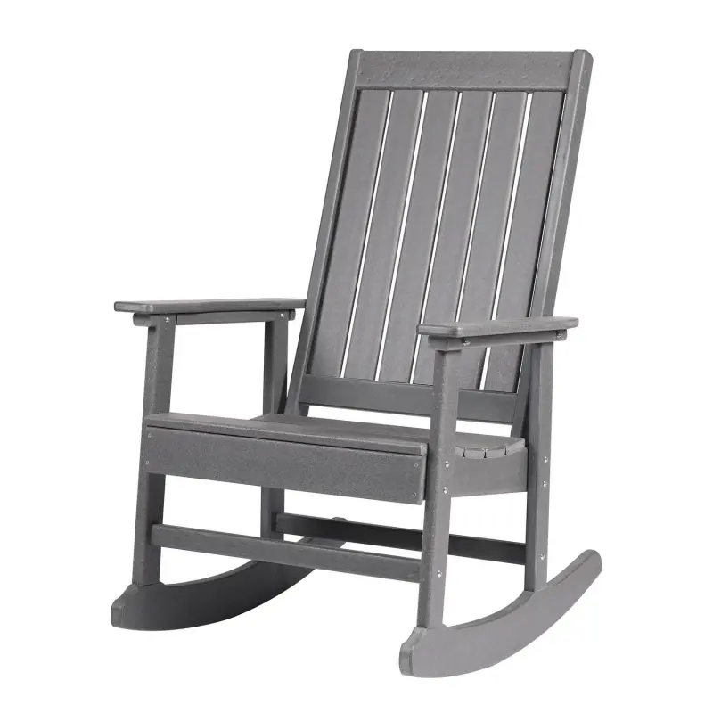 Ez-Care Tek-Wood Adirondack Rocker - Slate Grey - Image 4