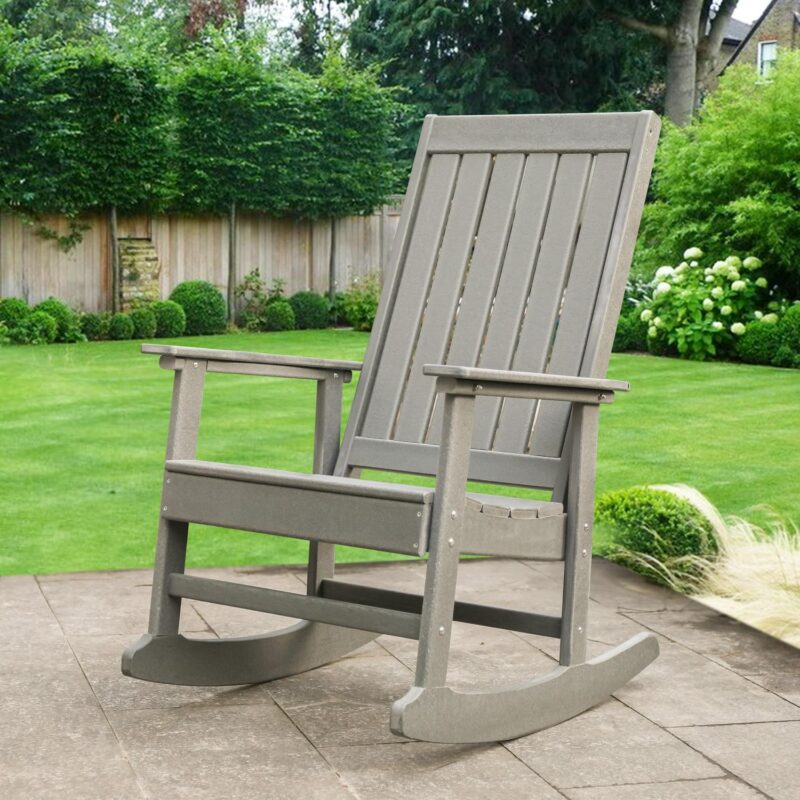 Ez-Care Tek-Wood Adirondack Rocker - Slate Grey - Image 5