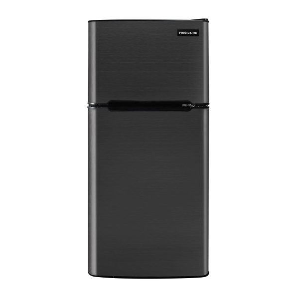 FRIGIDAIRE 4.7 Cu ft Two Door Mini Fridge with Freezer , VCM Stainless Steel