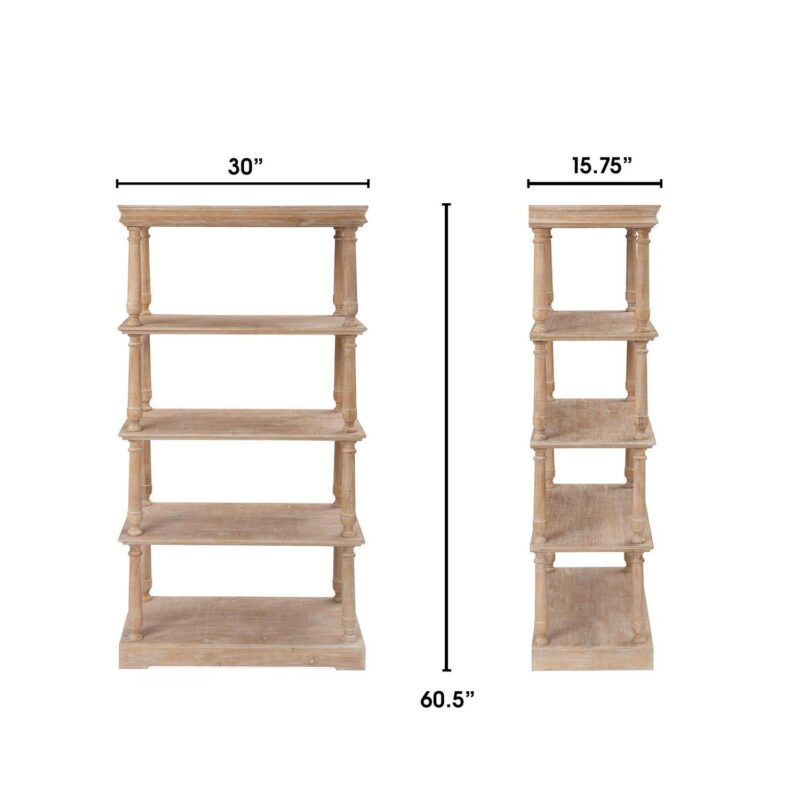 Finch Maxwell 4-Tier Bookshelf Natural - Image 9