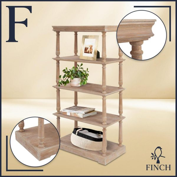 Finch Maxwell 4-Tier Bookshelf Natural