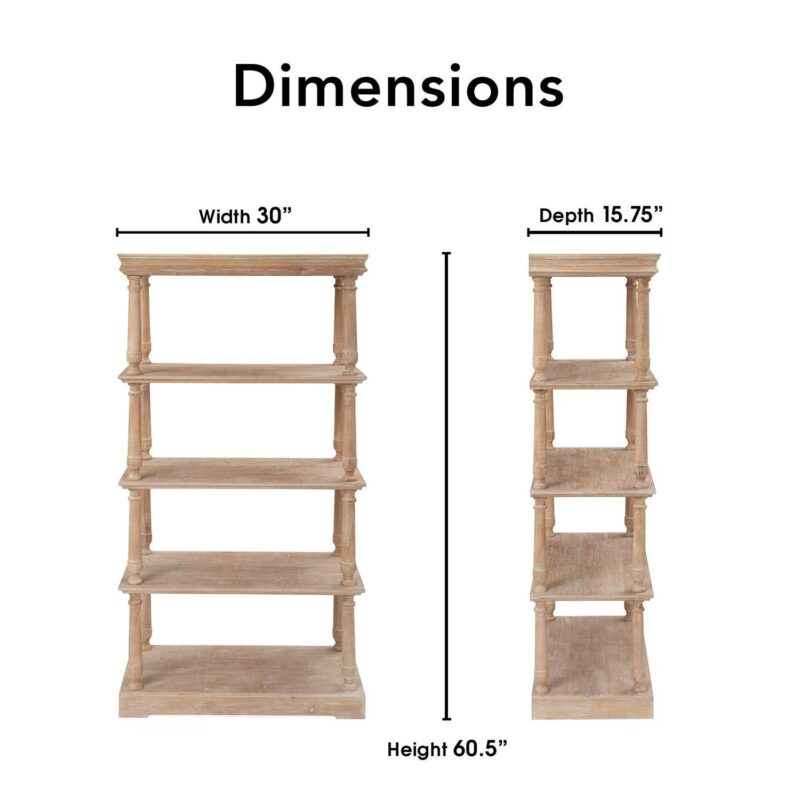 Finch Maxwell 4-Tier Bookshelf Natural - Image 2