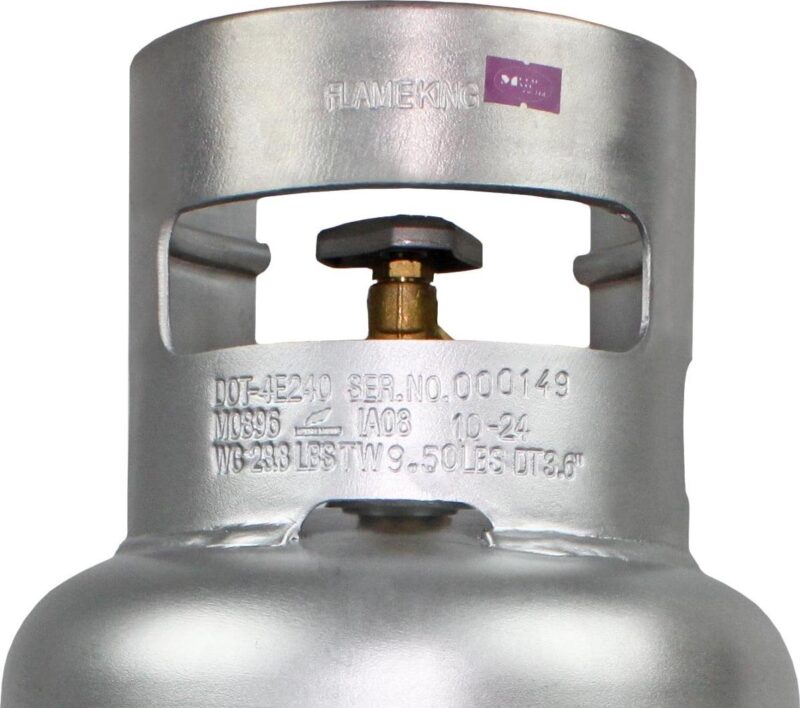 Flame King 10LB Aluminum Propane Cylinder,Tank with OPD Valve, Corrosion-Resistant, Lightweight - Image 7