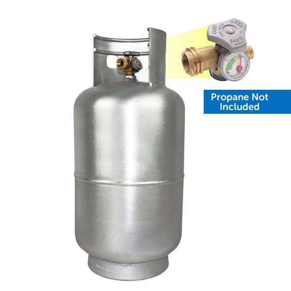 Flame King 30lb Aluminum Propane Tank Cylinder, Gauge and Opd Valve, Rugged Designed, Outdoor Cooking