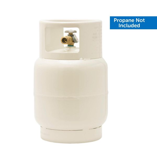 Flame King Empty Floor Buffer Steel Propane Tank Cylinder, Vapor Valve and Level Gauge, 20 lbs