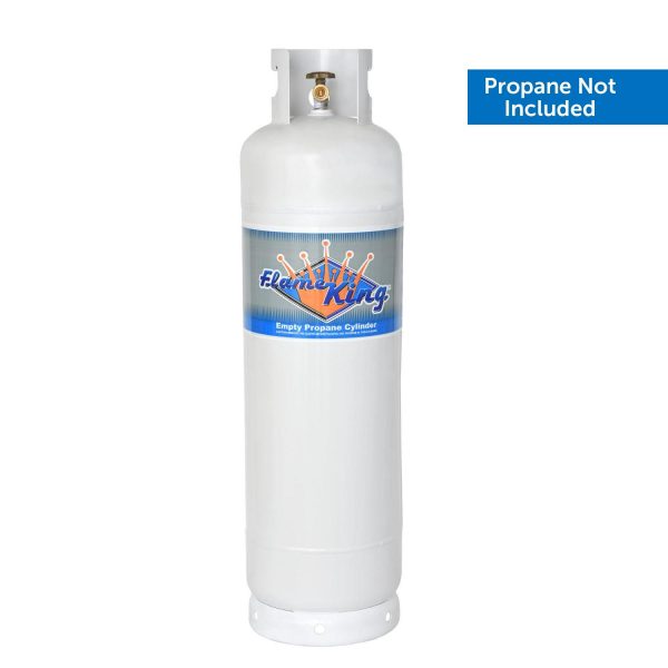 Flame King Empty Steel Propane Tank, LP Refillable Cylinder with POL for RVs, Campervans, 60 lbs