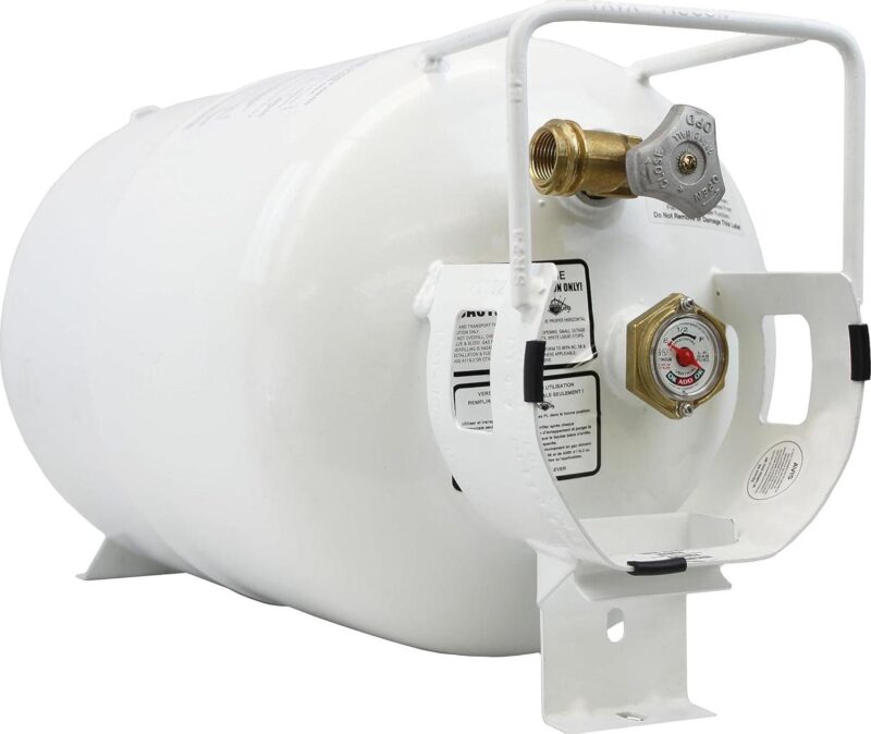 Flame King Empty Steel Horizontal Propane Tank Cylinder with OPD and Built-in Gauge, 30 Lbs - Image 5