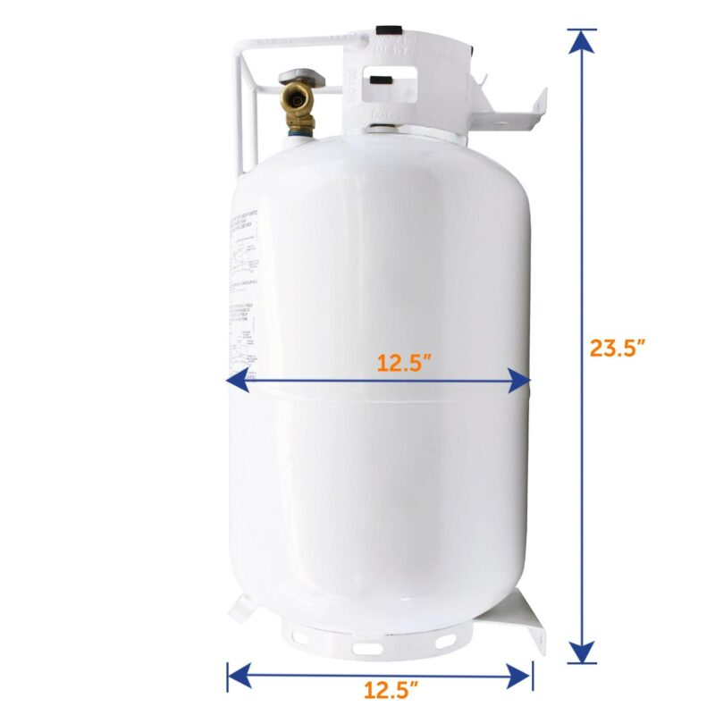 Flame King Empty Steel Horizontal Propane Tank Cylinder with OPD and Built-in Gauge, 30 Lbs - Image 4
