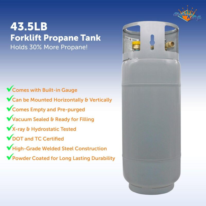 Flame King Empty Steel Forklift Propane Tank with Built-in Gauge, Rugged-Designed, 43.5 lbs - Image 4