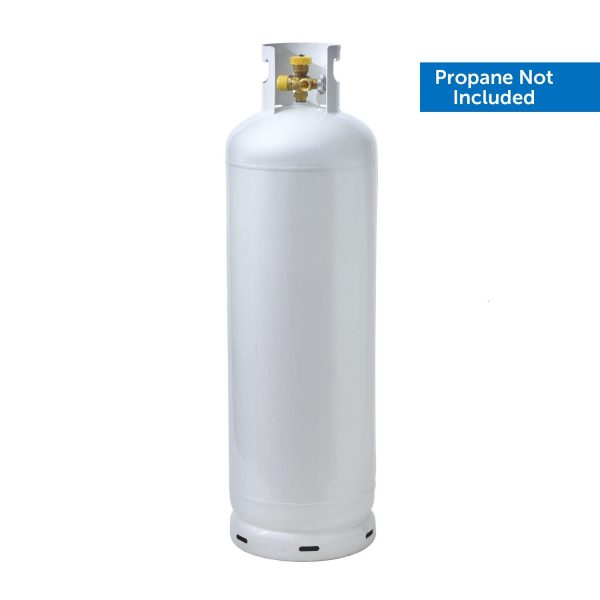 Flame King YSN100MLT-1 100LB Multi-Valve Propane Tank with High Capacity Filler, White