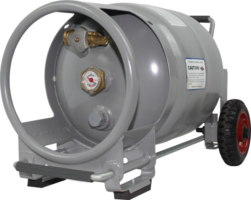 Flame King YSN20HOG Horizontal and Vertical Propane Cylinder with Premium OPD and Built-in Gauge, Gray - Image 2