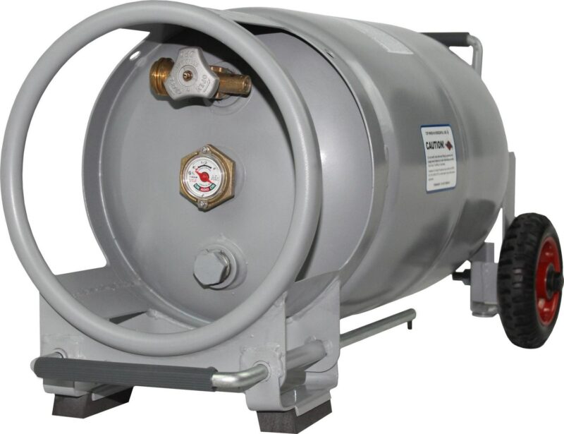 Flame King YSN30HOG Horizontal and Vertical Propane Cylinder with Premium OPD and Built-in Gauge, Gray - Image 2