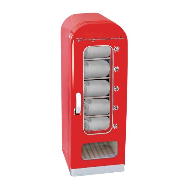 Frigidaire 0.6 cu. ft. Can Dispenser and Beverage Mini Personal Vending machine Fridge Cooler (EFMIS045) - Red, New, 20 inch Width