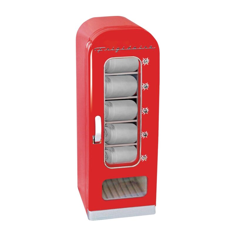 Frigidaire 0.6 cu. ft. Can Dispenser and Beverage Mini Personal Vending machine Fridge Cooler (EFMIS045) - Red, New, 20 inch Width