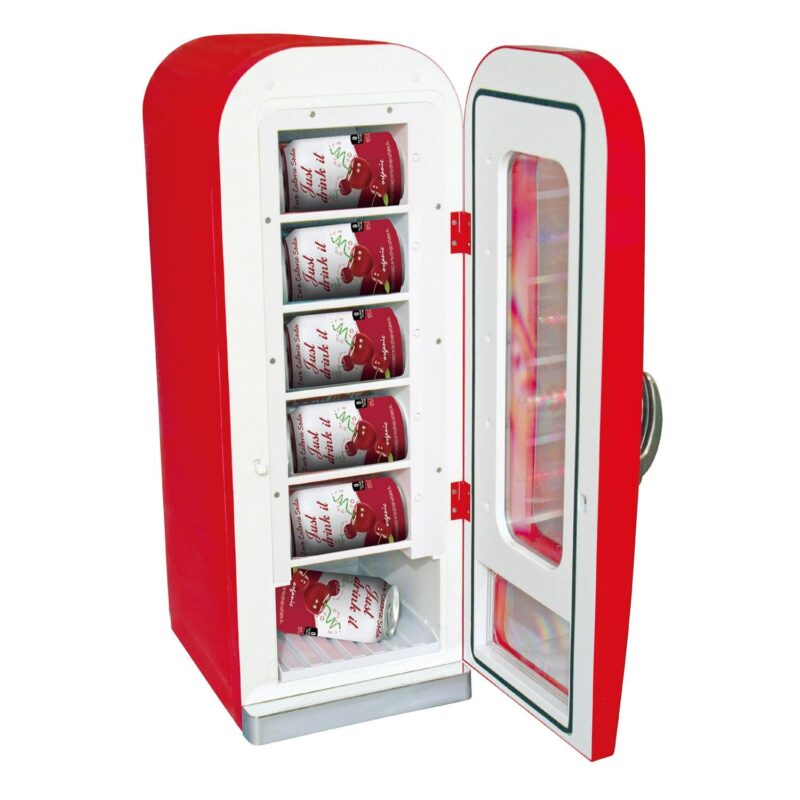 Frigidaire 0.6 cu. ft. Can Dispenser and Beverage Mini Personal Vending machine Fridge Cooler (EFMIS045) - Red, New, 20 inch Width - Image 5