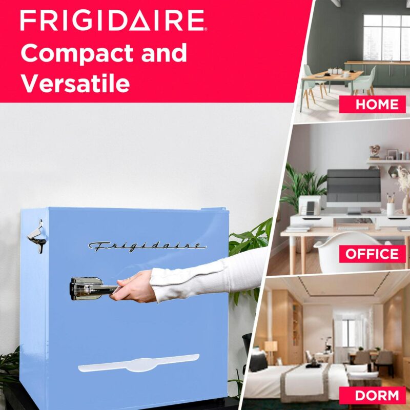 Frigidaire 1.6 Cu. Ft. Retro Compact Refrigerator with Side Bottle Opener EFR176, Blue - Image 5