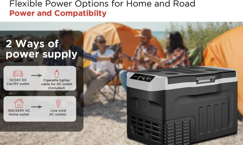 Frigidaire 20L Portable Convertible Electric Refrigerator/Freezer, 12V Car Charging - Image 7