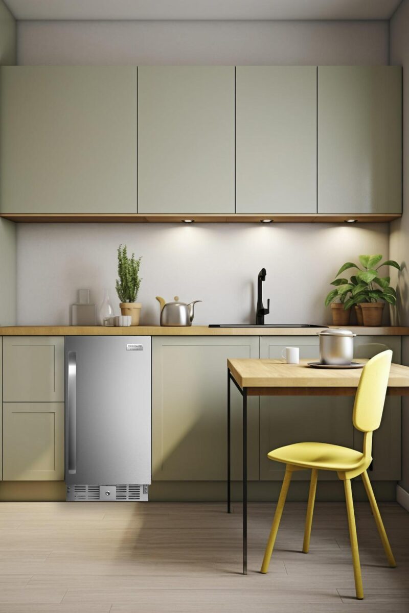 Frigidaire 2.9 Cu Ft Capacity built in fridge, frost free-W:11.6  x L: 17.2  X H: 25.3  (Stainless Steel) - Image 3