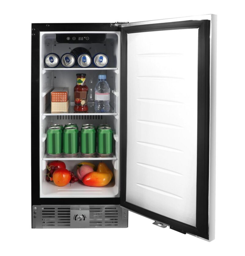 Frigidaire 2.9 Cu Ft Capacity built in fridge, frost free-W:11.6  x L: 17.2  X H: 25.3  (Stainless Steel) - Image 2