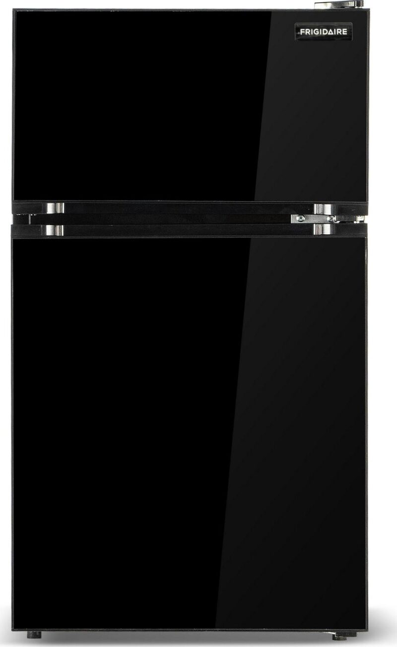 Frigidaire, 3.1 Cu. Ft. Refrigerator, Glass Two Door, Black