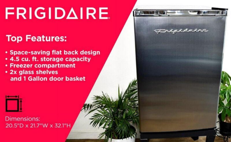 Frigidaire, 4.5 Cu. Ft. Compact Fridge with Chrome Trim - EFR492, Platinum - Image 17