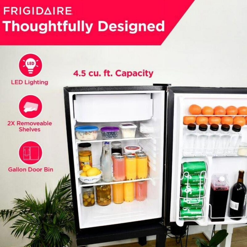 Frigidaire, 4.5 Cu. Ft. Compact Fridge with Chrome Trim - EFR492, Platinum - Image 16