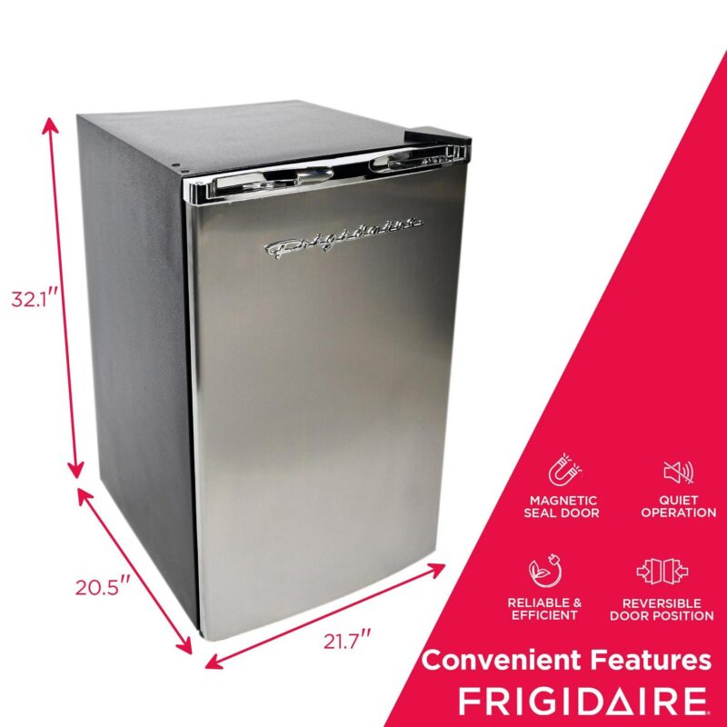 Frigidaire, 4.5 Cu. Ft. Compact Fridge with Chrome Trim - EFR492, Platinum - Image 9