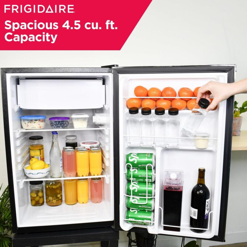 Frigidaire, 4.5 Cu. Ft. Compact Fridge with Chrome Trim - EFR492, Platinum - Image 7