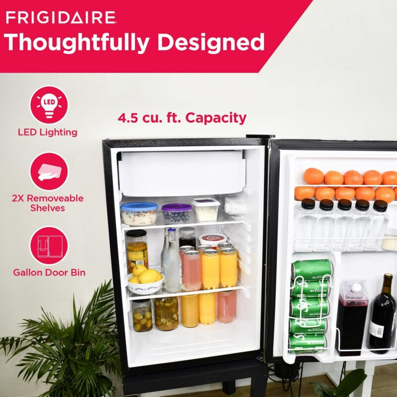 Frigidaire, 4.5 Cu. Ft. Compact Fridge with Chrome Trim - EFR492, Platinum - Image 8