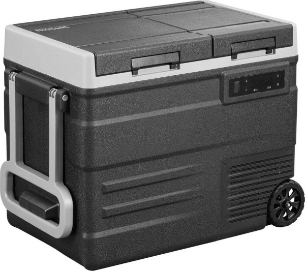 Frigidaire, 52 Qt. (49.1L) Portable Convertible Electric Refrigerator/Freezer Trolley-With App, Dual Zone, Car Fridge, Black