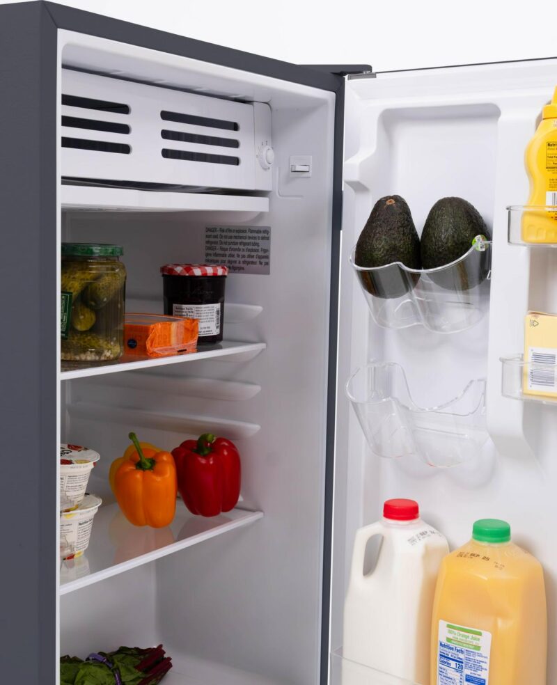 Frigidaire Compact Fridge with Chiller, 4.5 cu. ft., Mini Fridge for Office, Bedroom, Dorm Room or Cabin a W:20.59  x L: 21.26  X H:32.91  (Slate) - Image 5