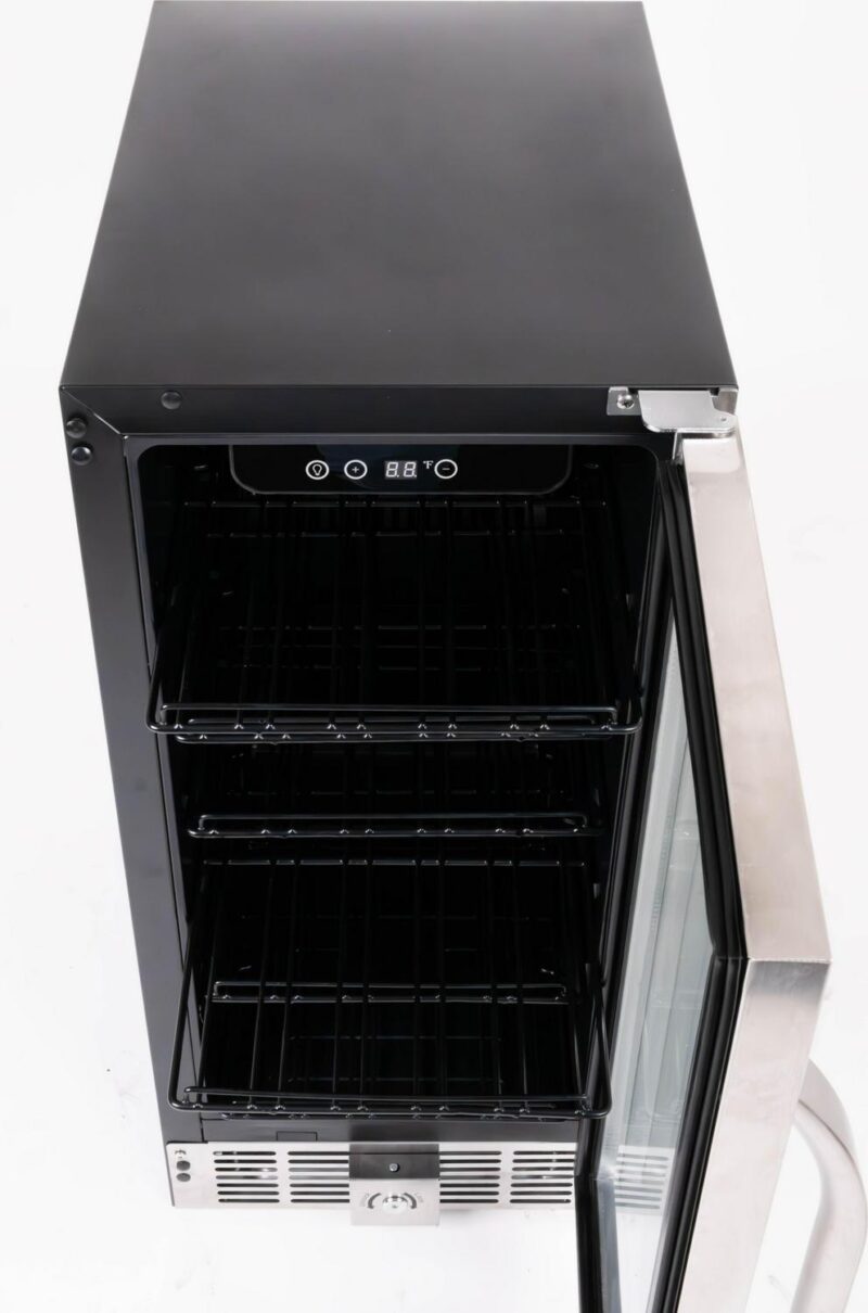 Frigidaire Gallery 15  Beverage Refrigerator with Glass Door, Holds 115 Cans or 30 Bottles, Built in or Freestanding Under Counter Beverage Fridge with LED Light - Image 10