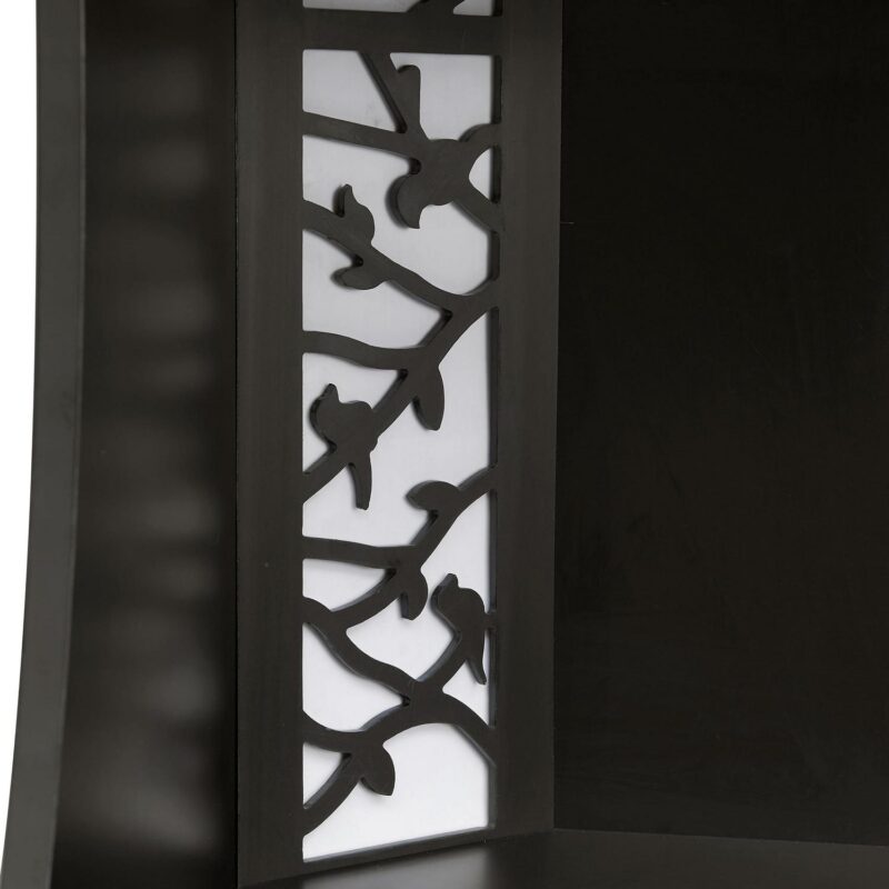 Furniture of America Wilton Adult Contemporary 5-Shelf Corner Bookcase with LED Light, Black Pure - Image 14