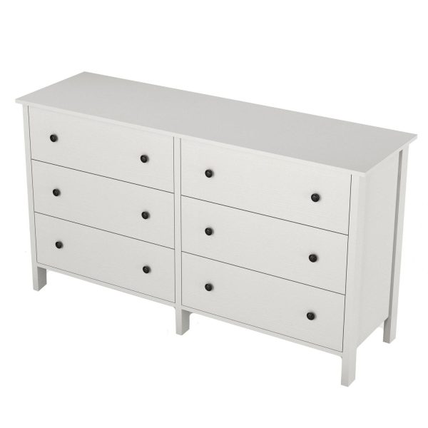 Furniture of America Gabriel 6-Drawer Dresser, White