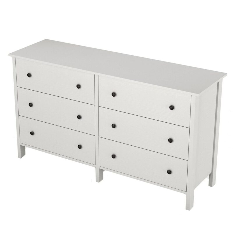 Furniture of America Gabriel 6-Drawer Dresser, White