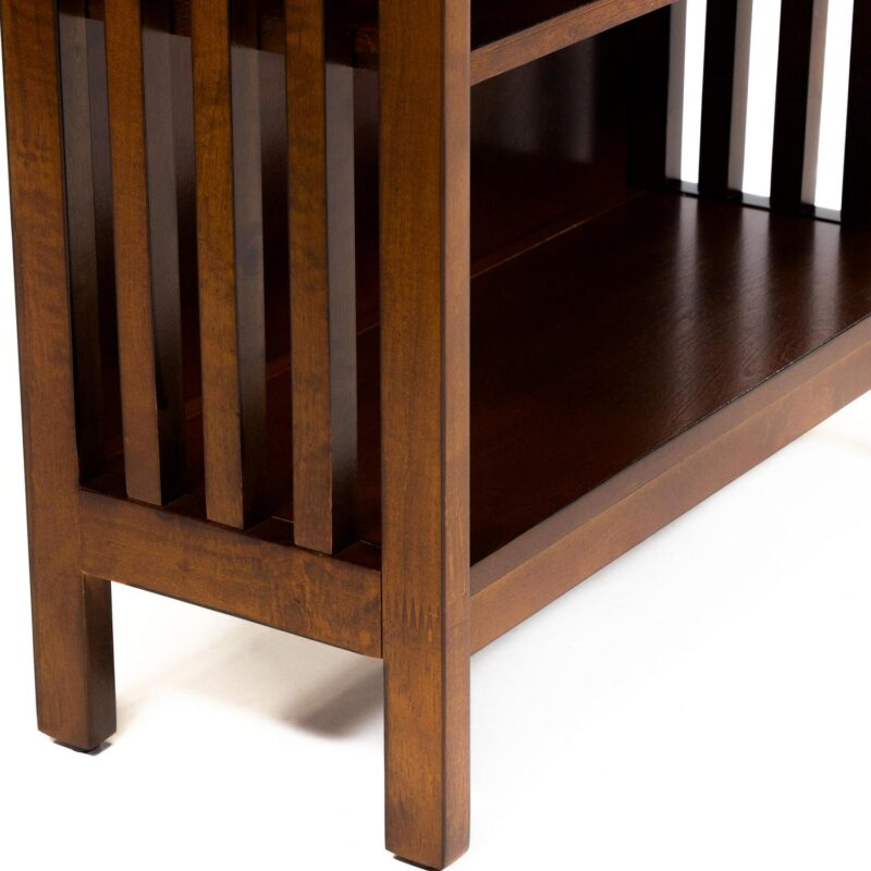 Furniture of America Aziz 5-Shelf Bookcase, Antique Oak - Image 7