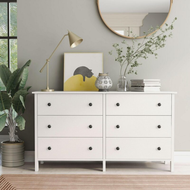 Furniture of America Gabriel 6-Drawer Dresser, White - Image 7