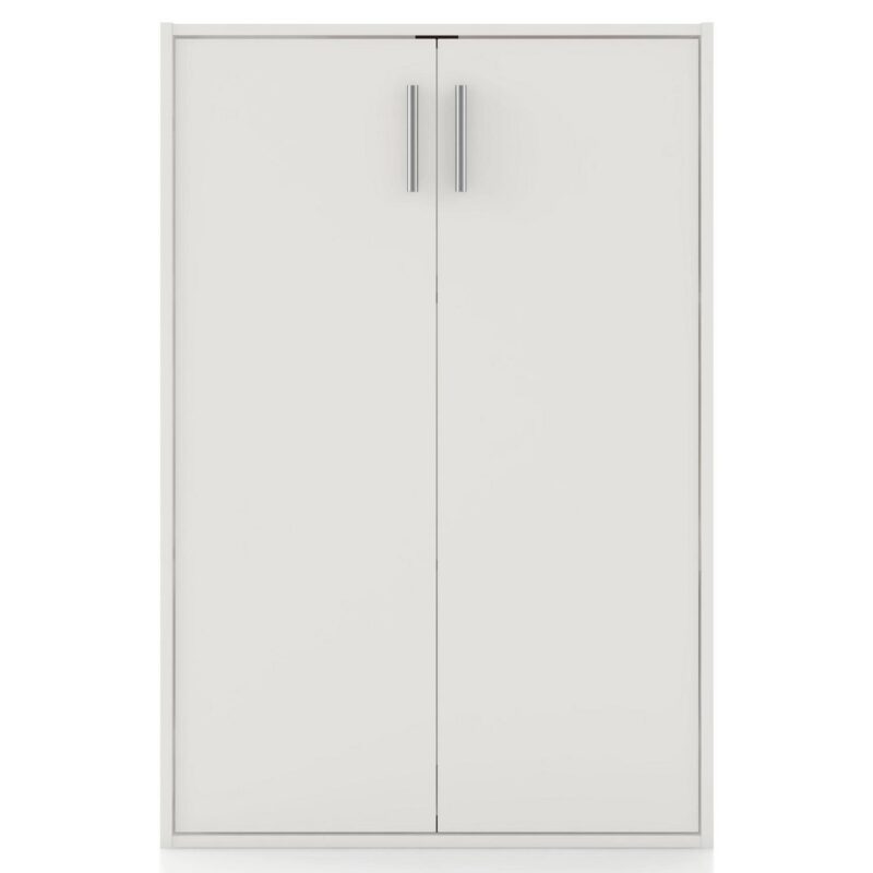 Furniture of America Brooks Stackable 3-Tier Wood White Cabinet with Door - Image 10