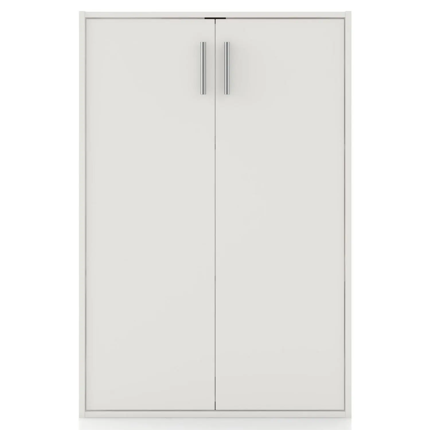 Furniture of America Brooks Stackable 3-Tier Wood White Cabinet with Door - Image 10