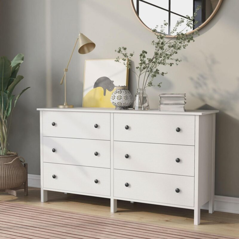 Furniture of America Gabriel 6-Drawer Dresser, White - Image 2