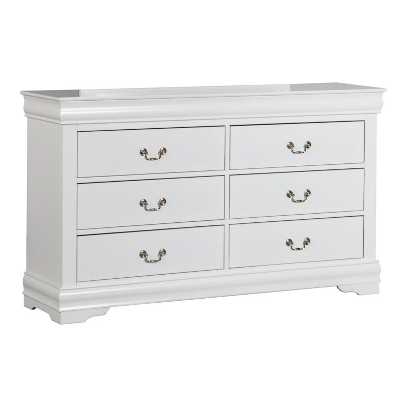 Furniture of America Vrai 6-Drawer Solid Wood White Dresser - Image 2