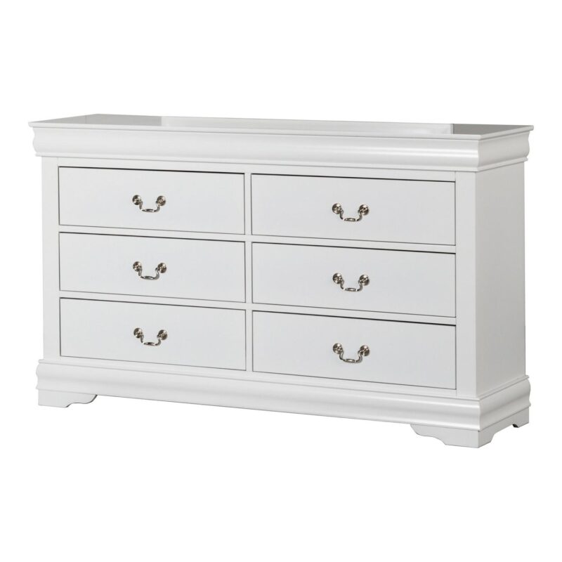 Furniture of America Vrai 6-Drawer Solid Wood White Dresser - Image 3