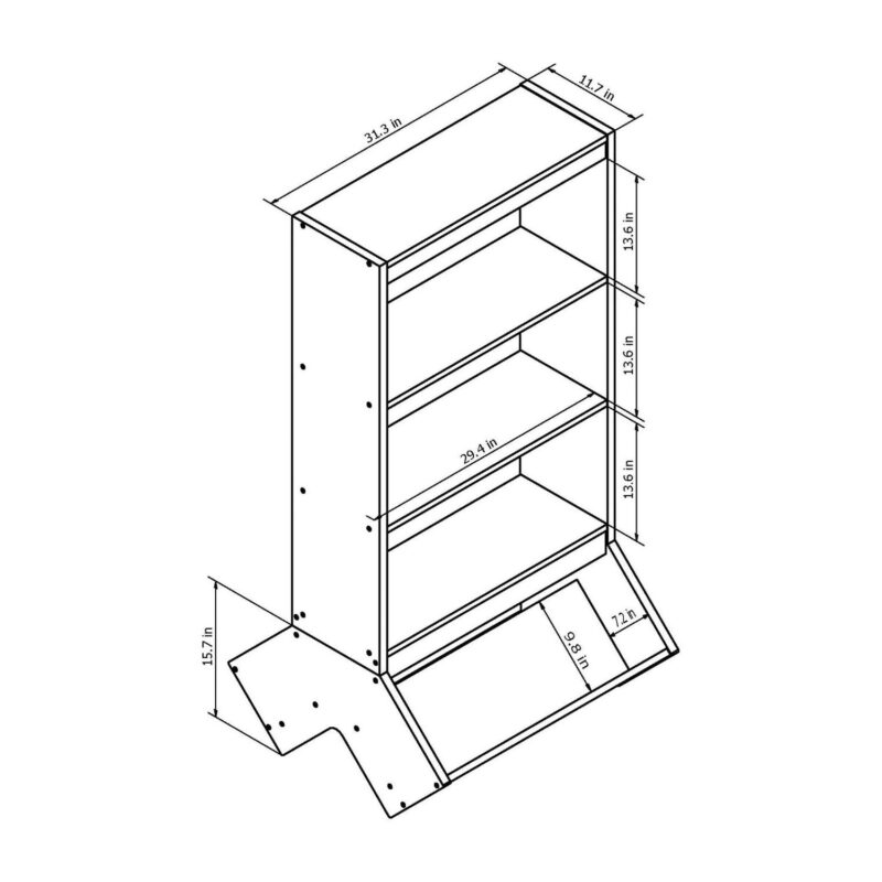 Furniture of America Lopher Bookcase with Casters, Espresso - Image 5