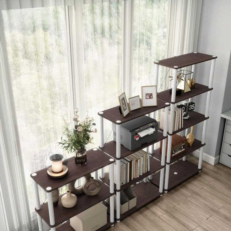 Furniture of America Brooks Adult Open Display Shelf Bookcase, 5-Tier 27-inch Shelves, Espresso - Image 13